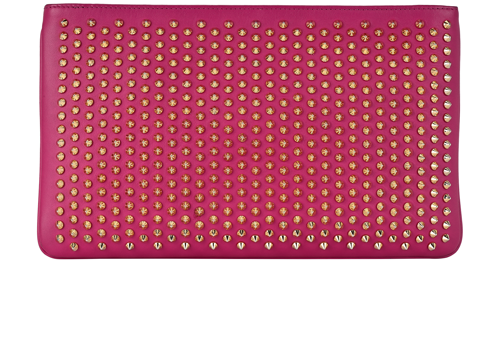 Loubiposh Clutch Bag, &pound;250, Handbags, Pink, Leather, Back view